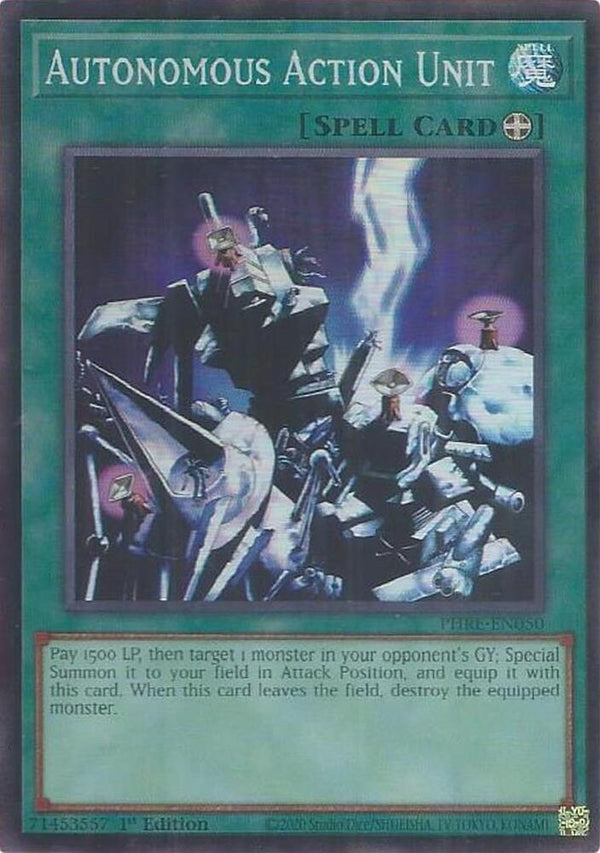 Autonomous Action Unit (Super Rare) - PHRE-EN050 - Super Rare - 1st Edition