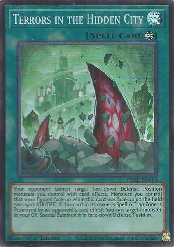 Terrors in the Hidden City (Super Rare) - PHRE-EN054 - Super Rare - 1st Edition