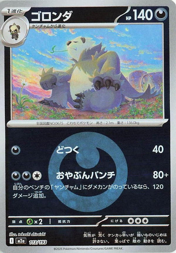 Pangoro (Energy Symbol Pattern) (Japanese) - 113/193 - None