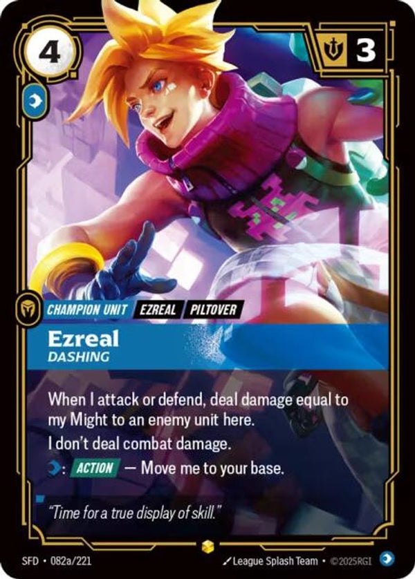 Ezreal - Dashing (Alternate Art) - 082a/221 - Showcase