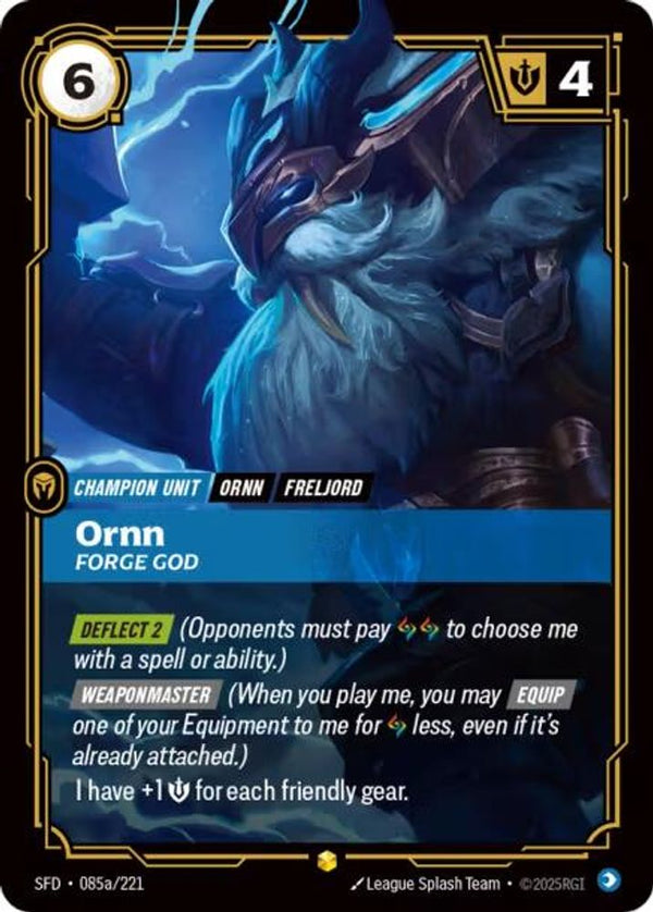 Ornn - Forge God (Alternate Art) - 085a/221 - Showcase