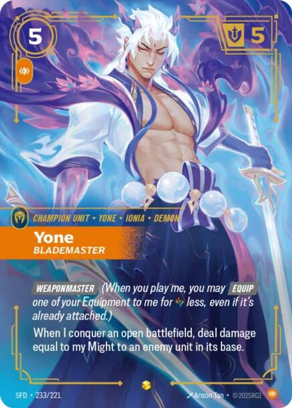 Yone - Blademaster (Overnumbered) - 233/221 - Showcase