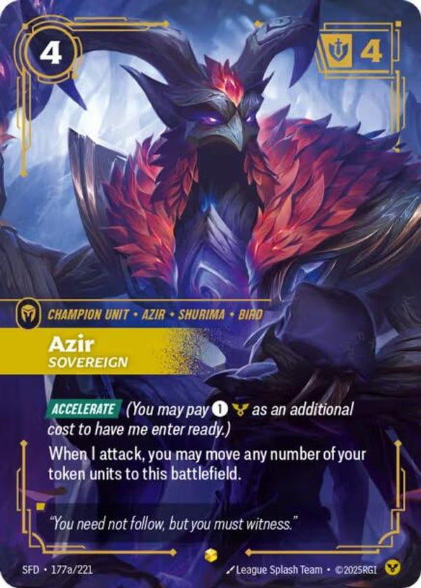 Azir - Sovereign (Alternate Art) - 177a/221 - Showcase