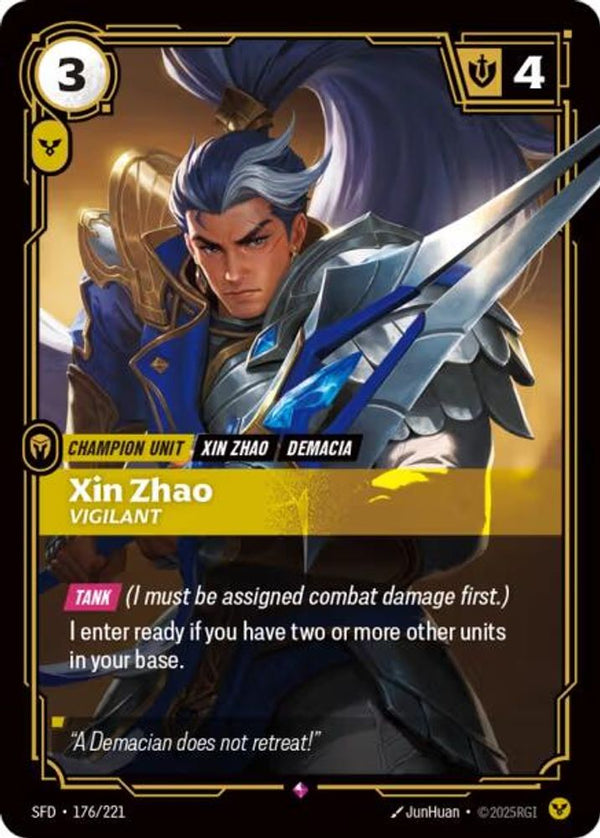 Xin Zhao - Vigilant - 176/221 - Rare