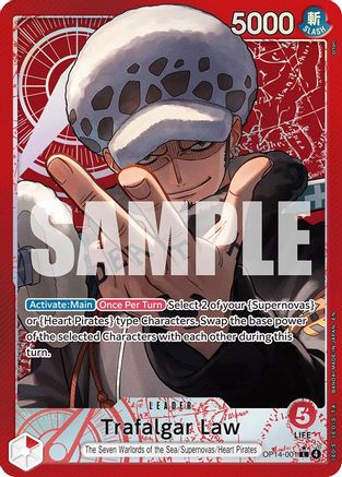 Trafalgar Law - OP14-001 (Alternate Art) - OP14-001 - Leader