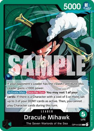 Dracule Mihawk - OP14-020 - OP14-020 - Leader