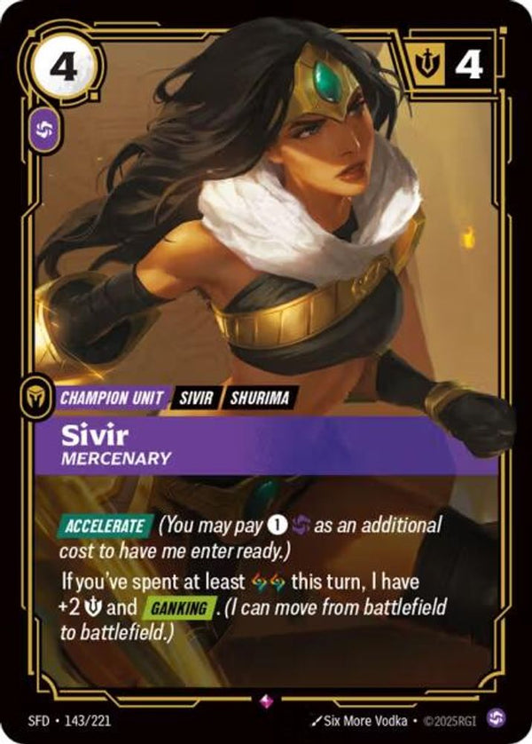 Sivir - Mercenary - 143/221 - Rare