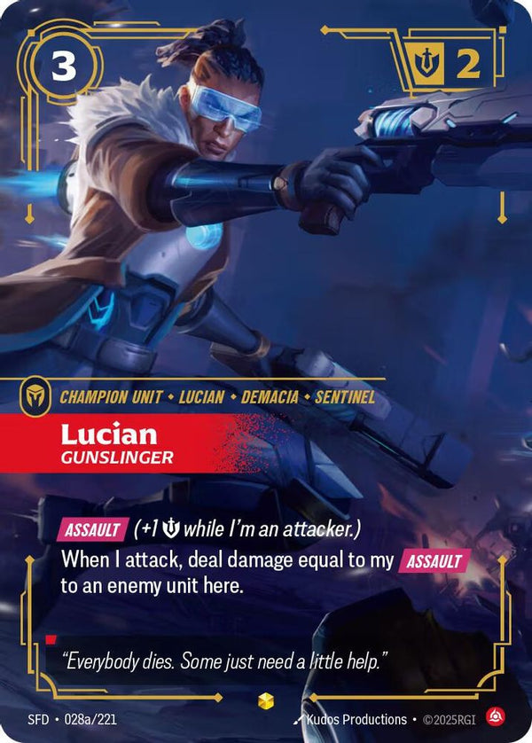 Lucian - Gunslinger (Alternate Art) - 028a/221 - Showcase
