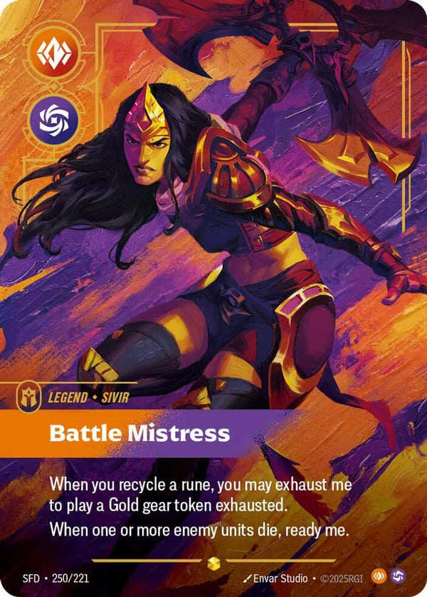 Sivir - Battle Mistress (Overnumbered) - 250/221 - Showcase