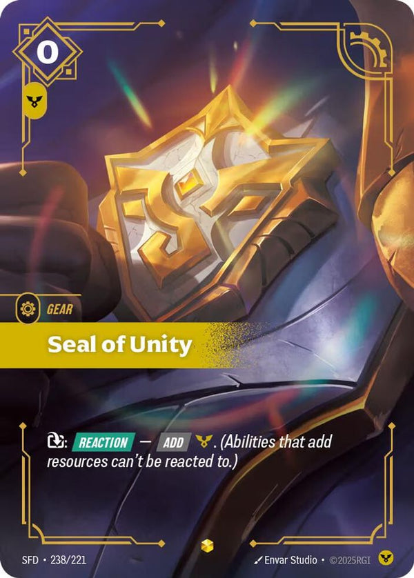 Seal of Unity (Overnumbered) - 238/221 - Showcase