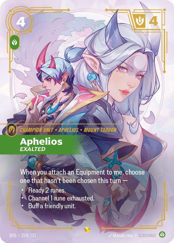 Aphelios - Exalted (Overnumbered) - 224/221 - Showcase