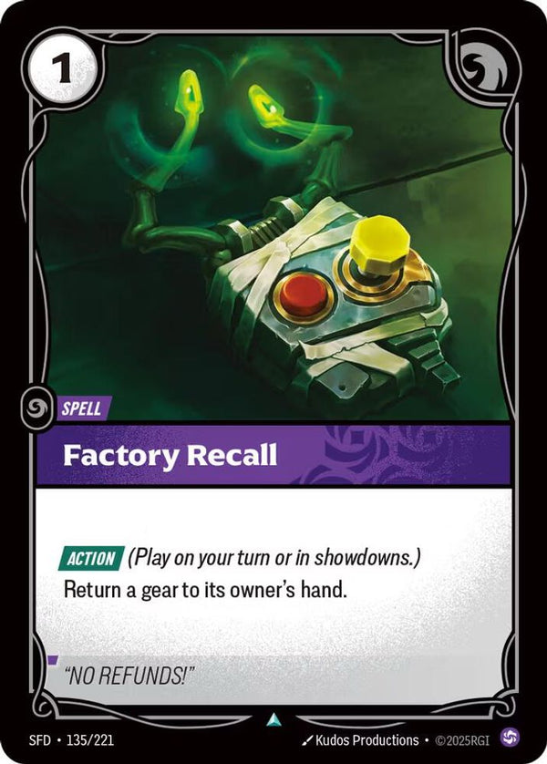 Factory Recall - 135/221 - Uncommon