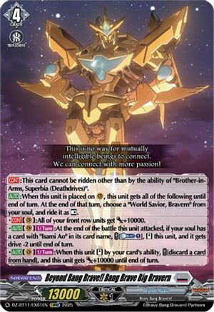 Beyond Bang Brave!! Bang Brave Big Bravern - DZ-BT11/EX01EN - Extra Triple Rare