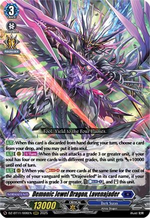 Demonic Jewel Dragon, Lavenajader - DZ-BT11/006EN - Triple Rare