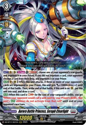 Aurora Battle Princess, Seraph Clearlight - DZ-BT11/007EN - Triple Rare