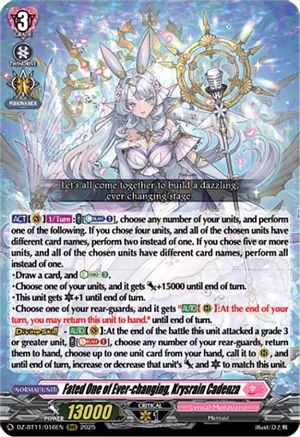 Fated One of Ever-changing, Krysrain Cadenza - DZ-BT11/016EN - Triple Rare