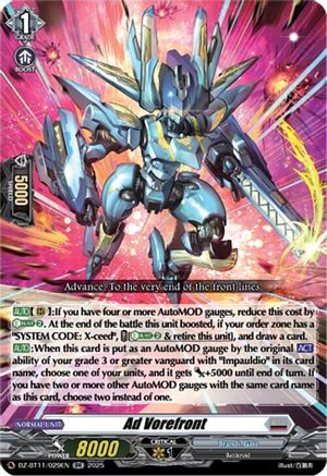 Ad Vorefront - DZ-BT11/029EN - Double Rare