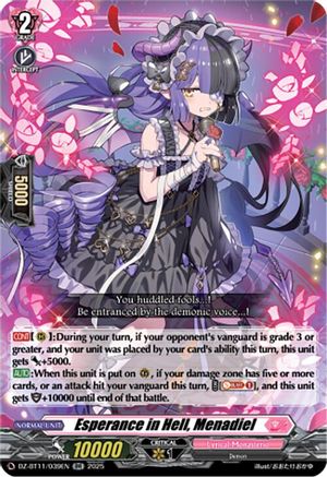 Esperance in Hell, Menadiel - DZ-BT11/039EN - Double Rare