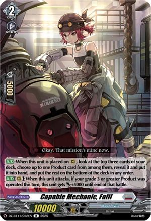 Capable Mechanic, Fafil - DZ-BT11/052EN - Rare
