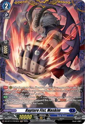 Rapture Fist, Maskim (FR) - DZ-BT11/FR10EN - Frame Rare