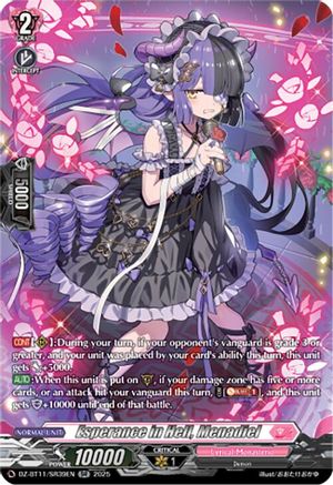 Esperance in Hell, Menadiel (SR) - DZ-BT11/SR39EN - Silver Rare