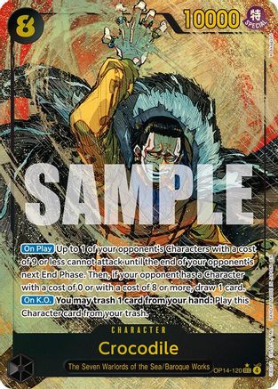 Crocodile - OP14-120 (Alternate Art) - OP14-120 - Secret Rare