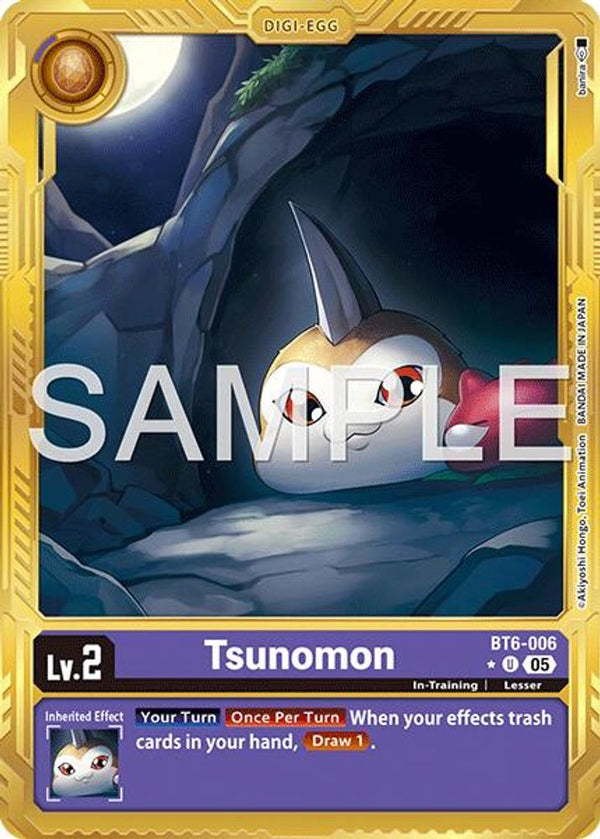 Tsunomon (Gold Border) - BT6-006 - Uncommon