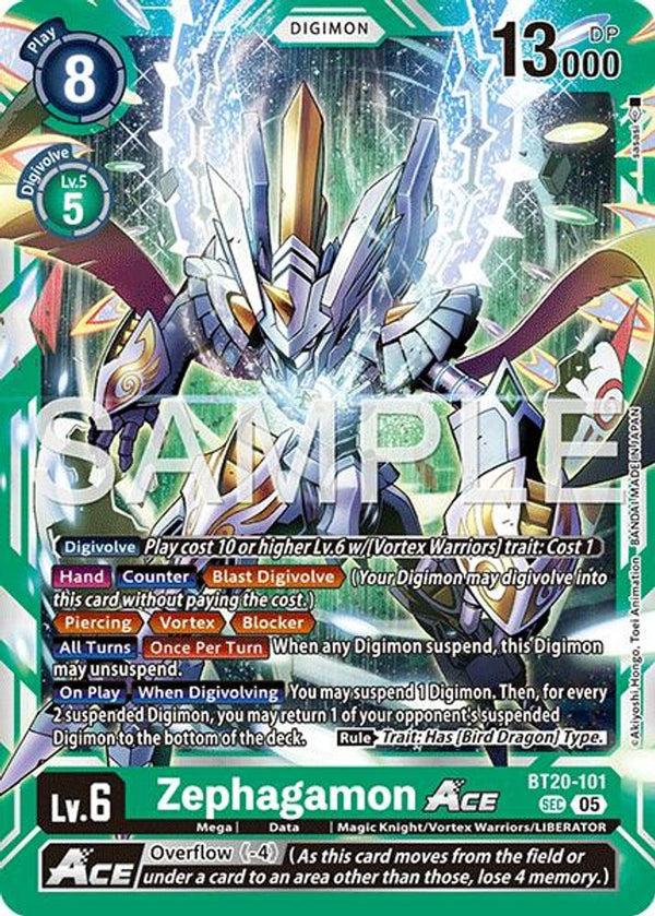 Zephagamon ACE (Block 5 Reprint) - BT20-101 - Secret Rare