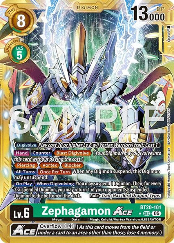 Zephagamon ACE (Gold Border) - BT20-101 - Secret Rare