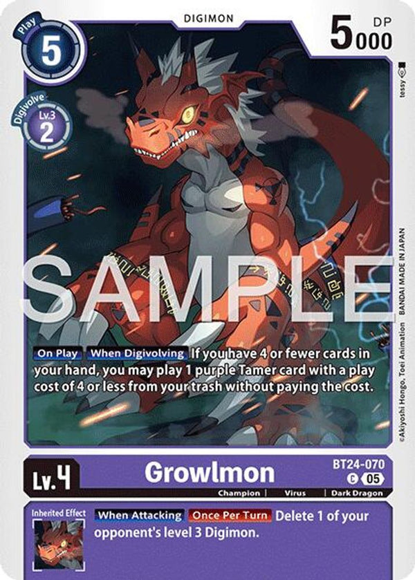 Growlmon - BT24-070 - Common