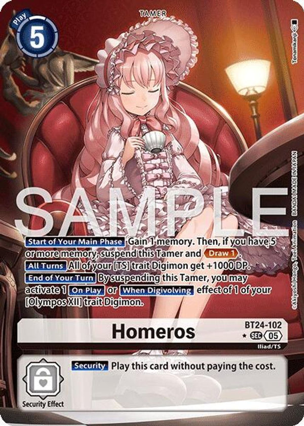Homeros (Alternate Art) - BT24-102 - Secret Rare