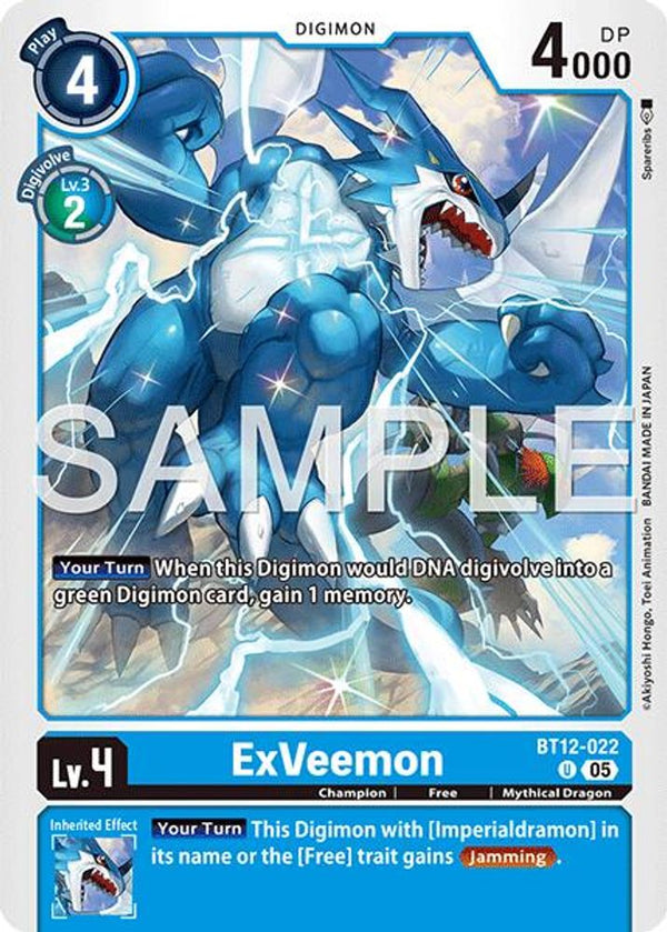 ExVeemon - BT12-022 (Block 5 Reprint) - BT12-022 - Uncommon
