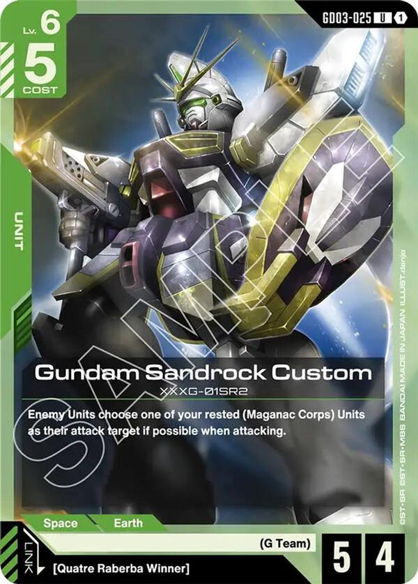 Gundam Sandrock Custom - GD03-025 - Uncommon