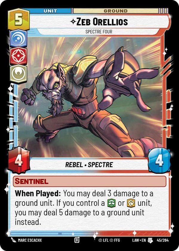 Zeb Orellios - Spectre Four - 45/264 - Uncommon