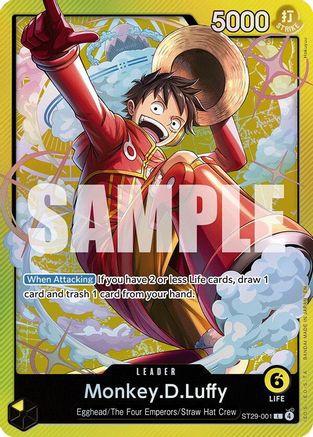 ワンピース カードゲーム ONE PIECE ST29 JP MONKEY D. LUFFY 401 Games Canada - Monkey.D.Luffy (001) - ST29-001 - Leader