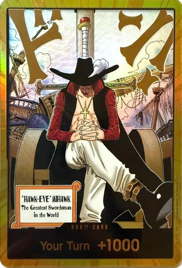 DON!! Card (Dracule Mihawk) (Gold) - DON!! - DON!!