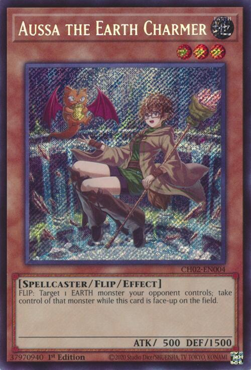 Aussa the Earth Charmer - CH02-EN004 - Secret Rare - 1st Edition