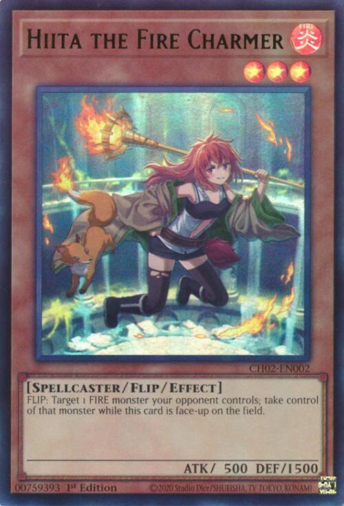 Hiita the Fire Charmer (Ultra Rare) - CH02-EN002 - Ultra Rare - 1st Edition
