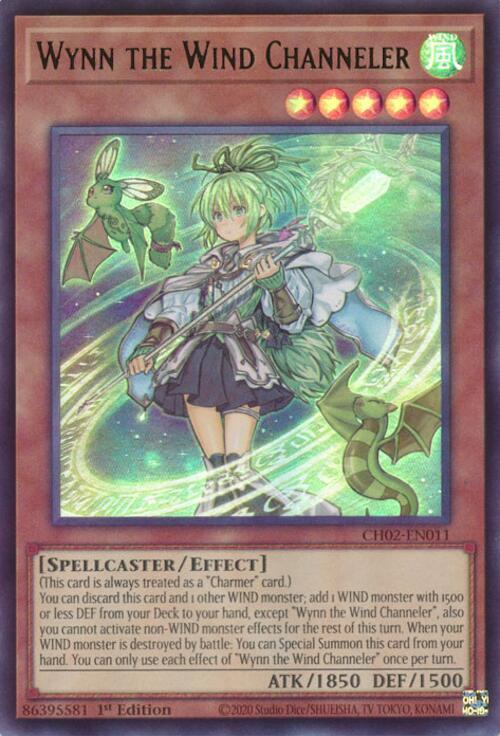 Wynn the Wind Channeler - CH02-EN011 - Ultra Rare - 1st Edition