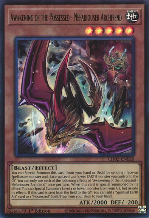 Awakening of the Possessed - Nefariouser Archfiend - CH02-EN020 - Ultra Rare - 1st Edition