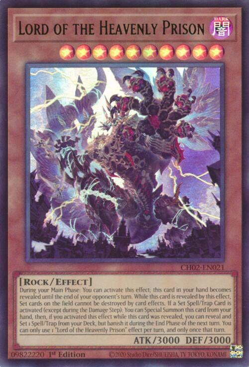 Lord of the Heavenly Prison - CH02-EN021 - Ultra Rare - 1st Edition