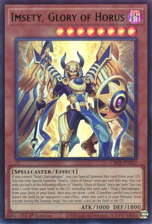 Imsety, Glory of Horus - CH02-EN022 - Ultra Rare - 1st Edition