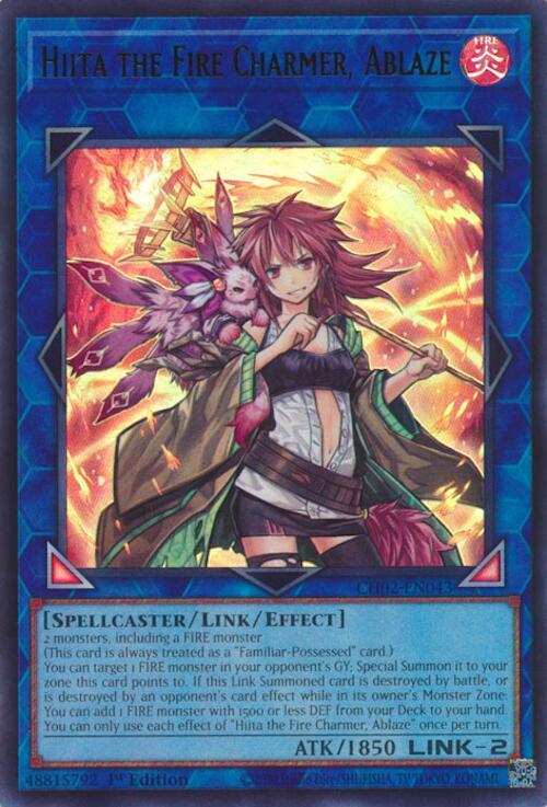 Hiita the Fire Charmer, Ablaze - CH02-EN043 - Ultra Rare - 1st Edition