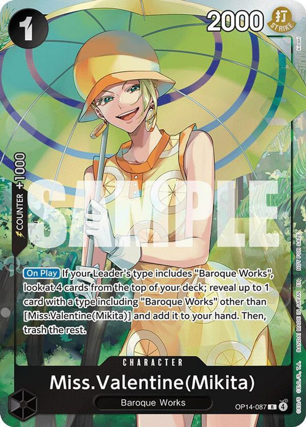 Miss.Valentine(Mikita) (Dash Pack) - OP14-087 - Rare