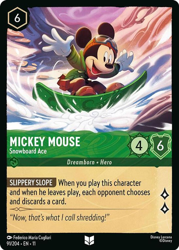 Mickey Mouse (Snowboard Ace) - 91/204 - Uncommon