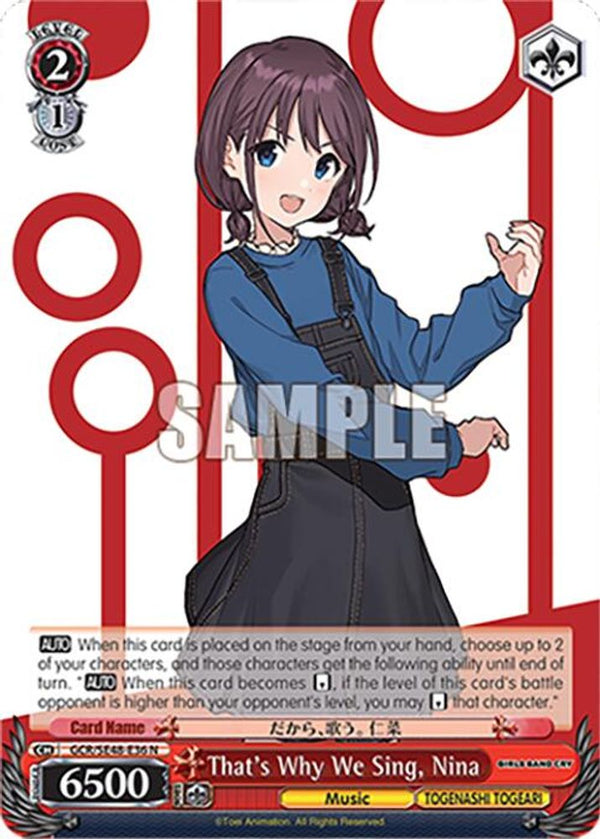 That's Why We Sing, Nina - GCR/SE48-E36N - Normal