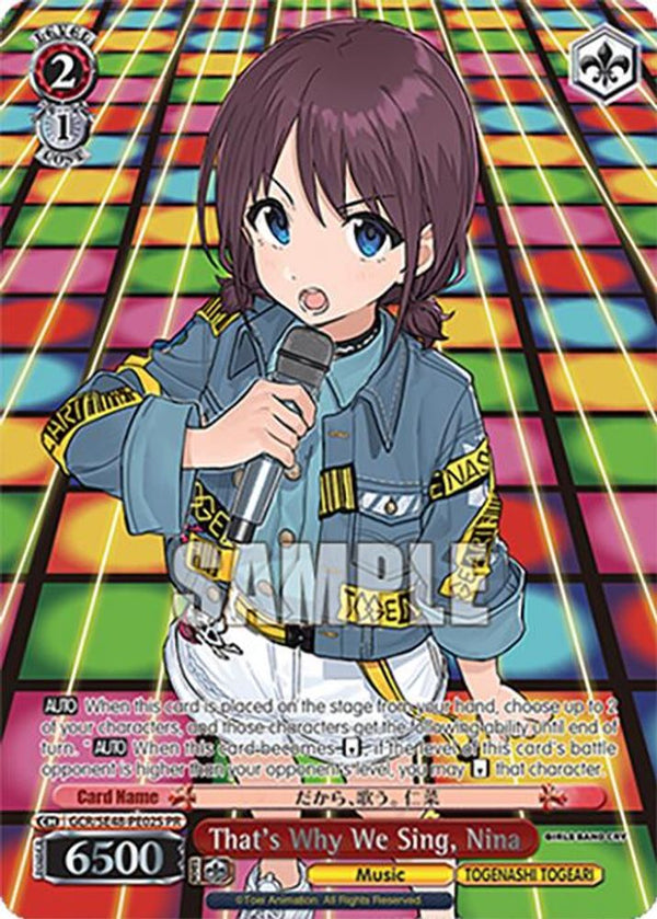 That's Why We Sing, Nina (Foil) - GCR/SE48-PE02SPR - Promo