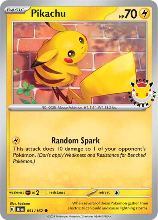 Pikachu - 051/162 - Cosmos Holo (Pokemon Day 2026)