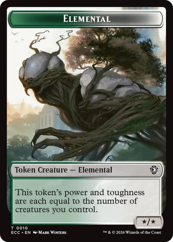 Rhino Warrior // Elemental Token (Foil) (TECC)
