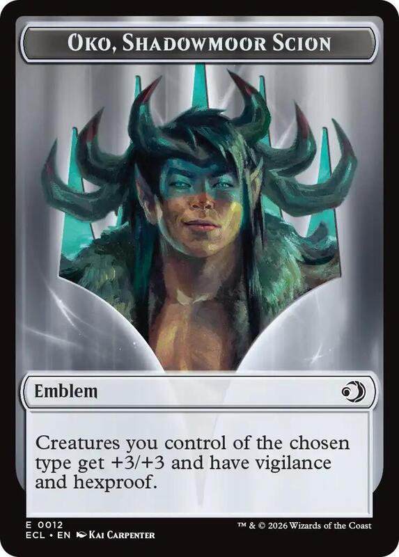 Elk // Emblem - Oko, Shadowmoor Scion Token (TECL)